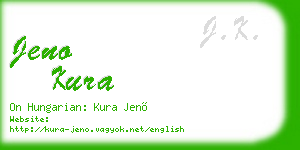 jeno kura business card
